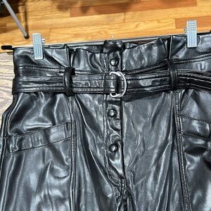 Faux leather pants